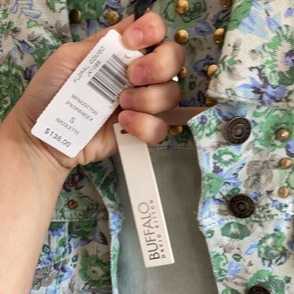 Buffalo David Bitton NWT Floral Studded Crop Denim Cowboy Rodeo Western Boho S - Picture 5 of 9